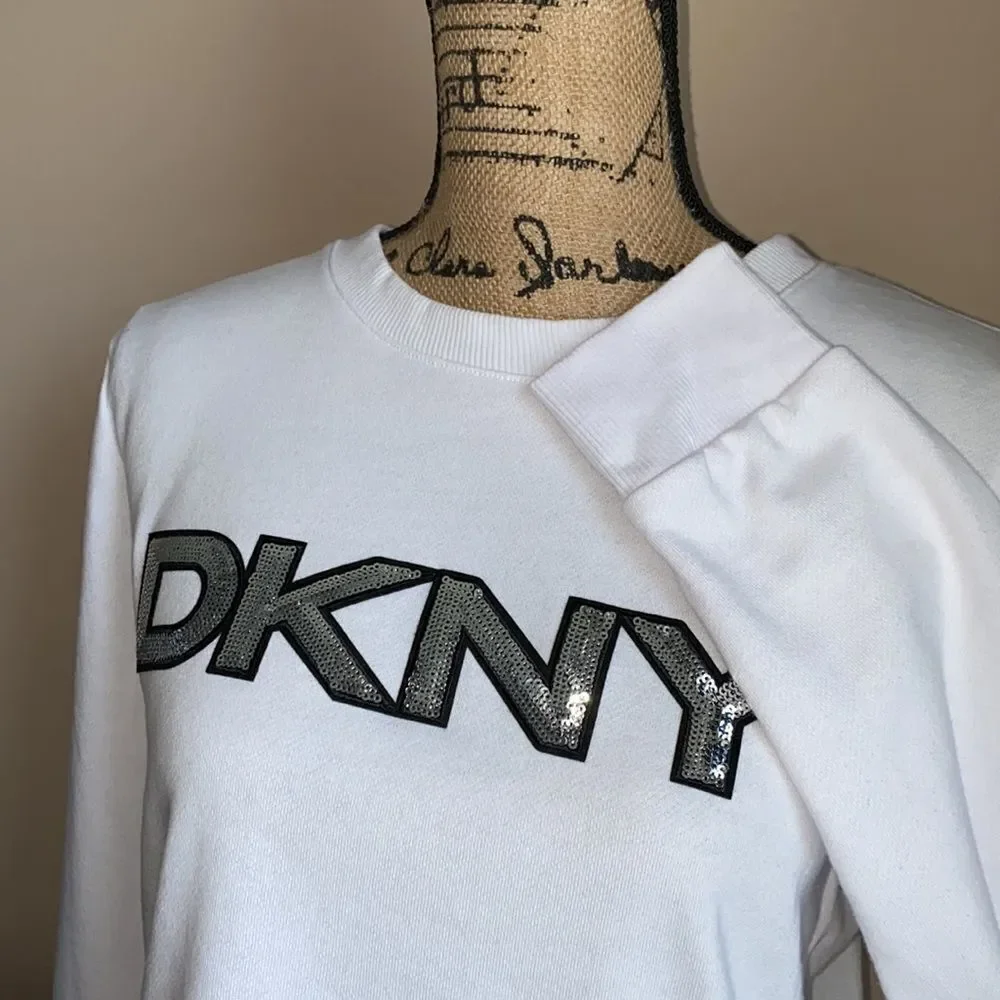 DKNY sequin logo sweatshirt